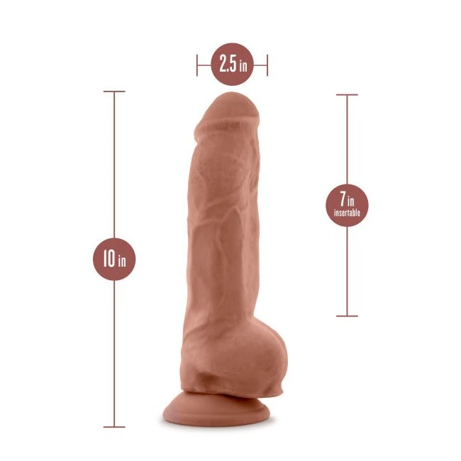 Au Naturel Big Boy 10 Dildo Mocha " - Shape & Texture