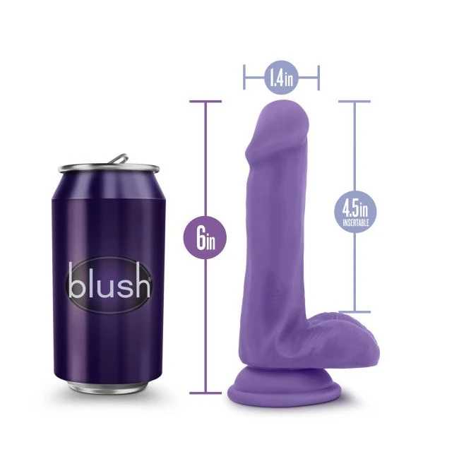 Au Naturel Bold Delight 6 in Dildo Purple - Additional Features