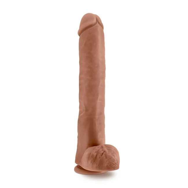 Au Naturel Daddy 14in Dildo Mocha - Material Feel & Construction