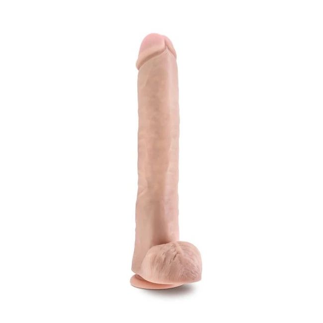 Au Naturel Daddy 14in Vanilla Sensa Feel Dual Density Dildo - Material & Feel