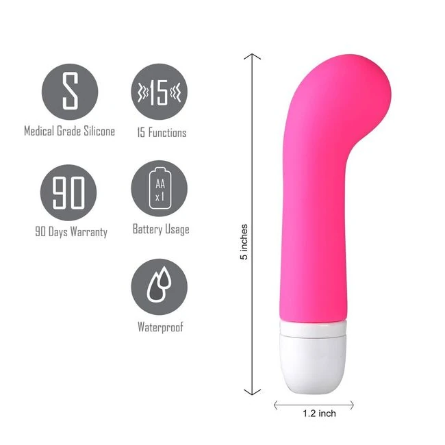 Ava Silicone G Spot Vibe Neon Pink - Design and Material