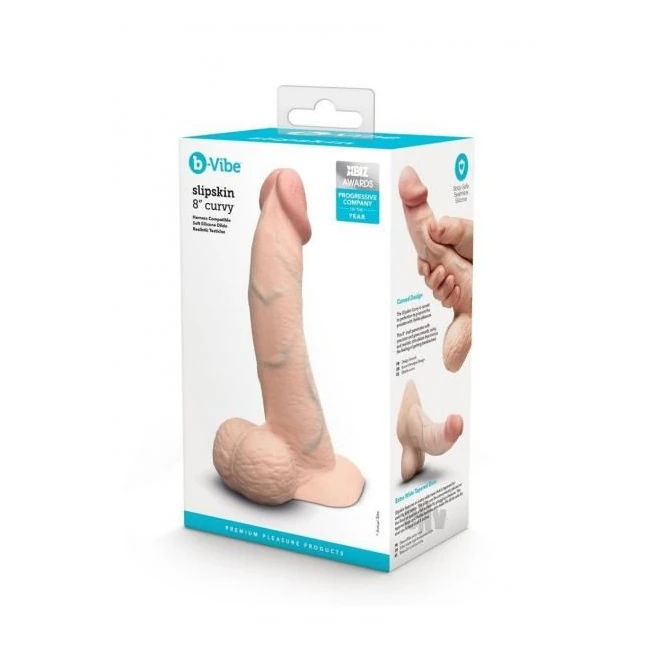 B-vibe Slipskin Dildo Curve 8 Brn - How It Feels