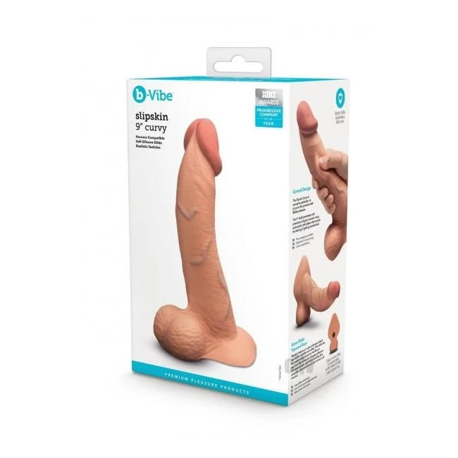 B-vibe Slipskin Dildo Curve 9 Brn - How It Feels