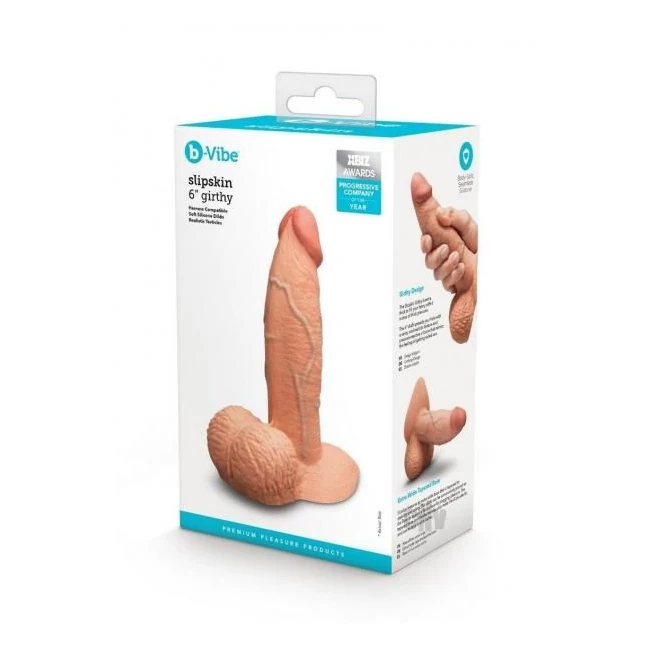 B-vibe Slipskin Dildo Girthy 6 Brn - How It Feels