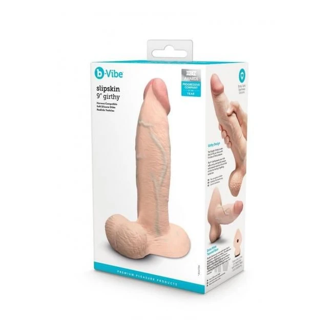 B-vibe Slipskin Dildo Girthy 9 Brn - How It Feels