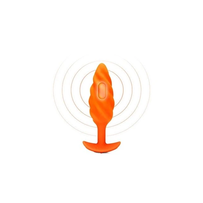 B-vibe Swirl Texture Plug Orange - Introducing the B-vibe Swirl Texture Plug