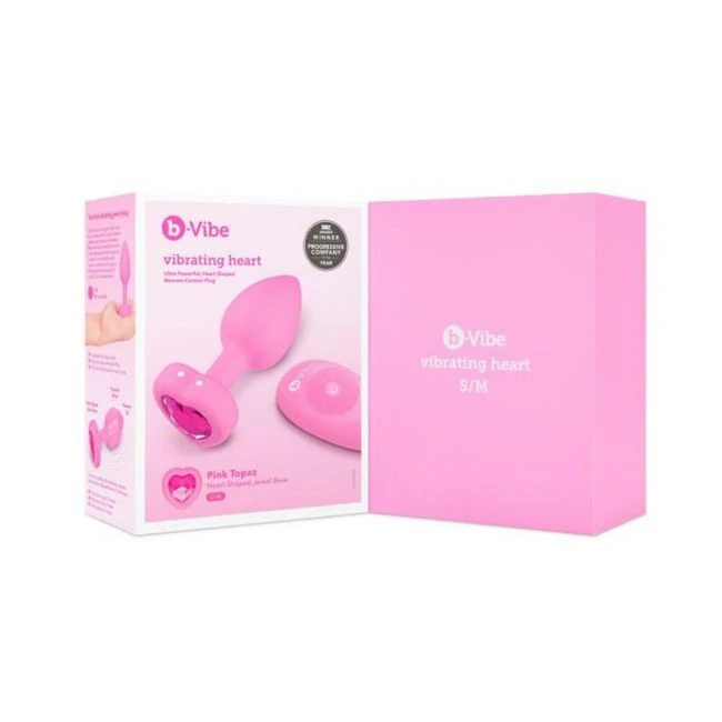 B Vibe Vibrating Heart Shaped Jewel Plug - Power & Performance