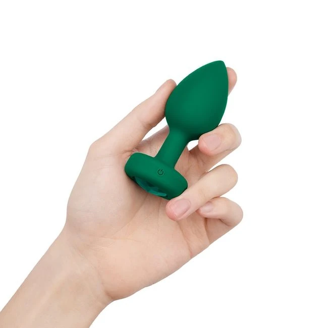 B-vibe Vibrating Jewels - Remote Control- Rechargeable - Emerald (m/l) - How It Feels