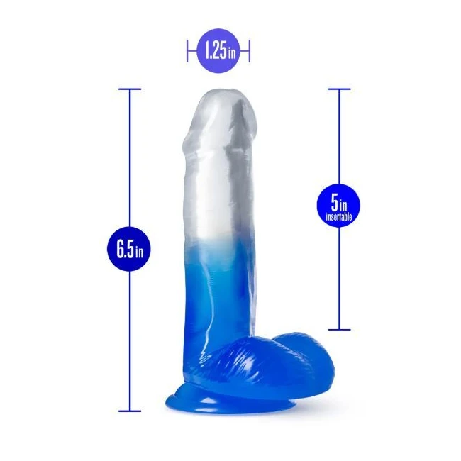 B Yours Stella Blue 6 Dildo Blue " - Material Feel