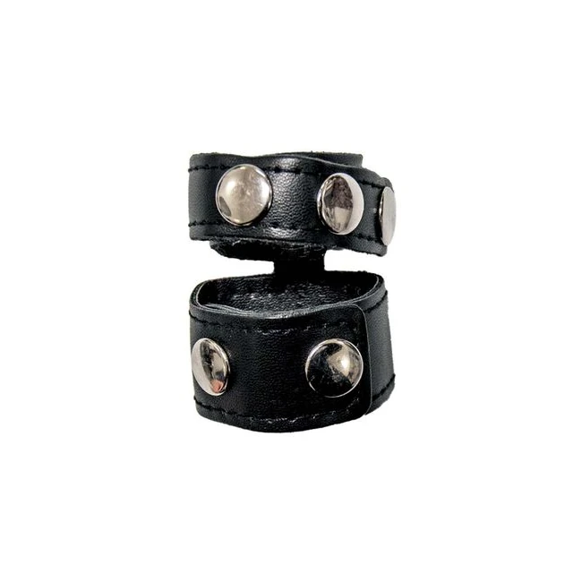 Ballgear Cock Strap W/ Ball Stretcher Black - A 2.25-Inch Ring With a 1.5-Inch Insertable Length