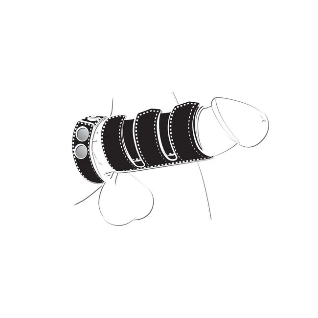 Ballgear Cock Strap with Sheath Black - Metal Fittings and an Adjustable Strap