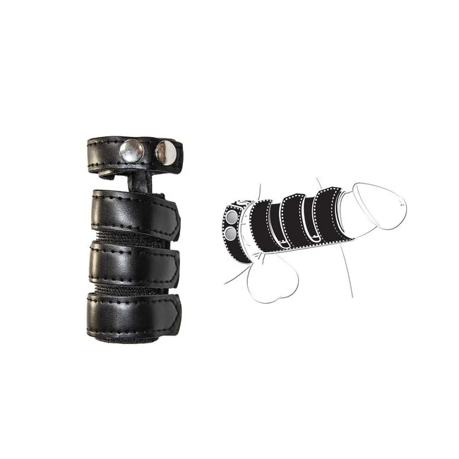 Ballgear Cock Strap with Sheath Black - Dimensions and the Included Sheath