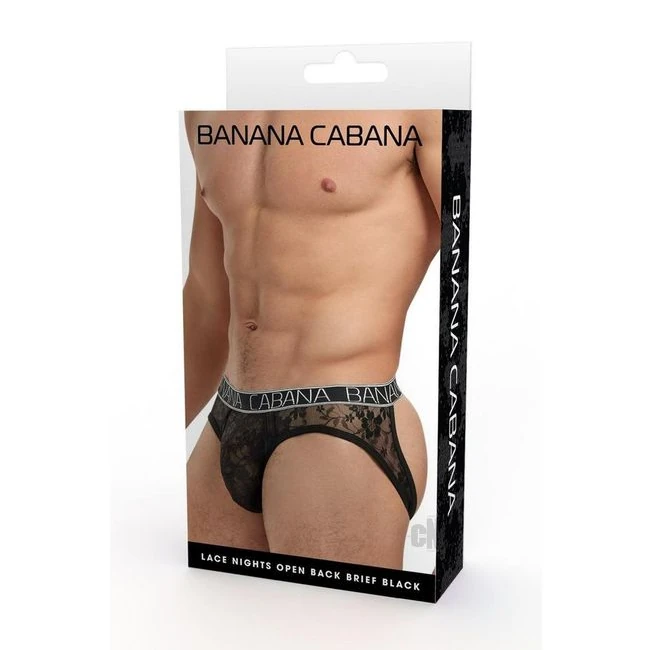 Banana Cabana Lace Night Open Blk - Fabric & Feel