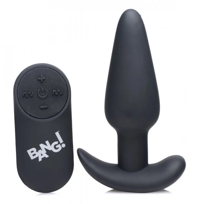 Bang! 21x Vibrating Silicone Butt Plug W/ Remote - Size and Power Details