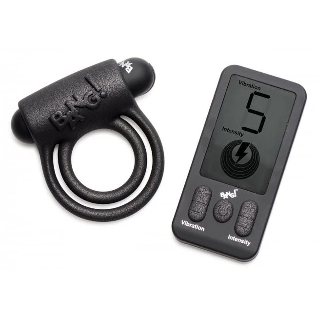 Bang! Platinum Series C-Ring W/ Remote - A Dual Cock Ring With a Remote-Controlled Bullet Vibrator
