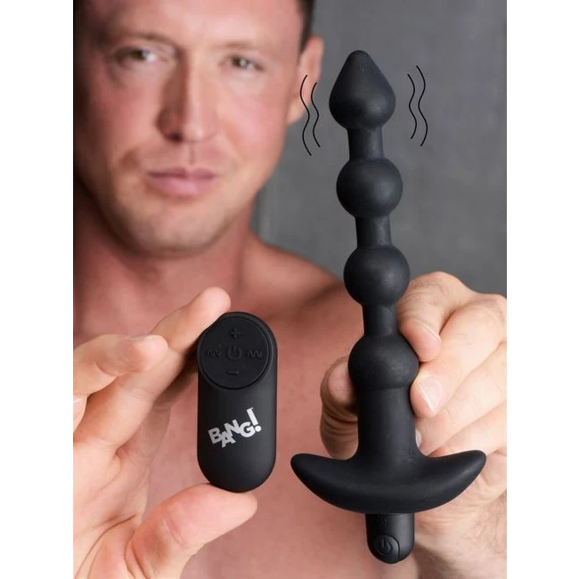 Bang! Vibrating Silicone Anal Beads & Remote - Power & Performance