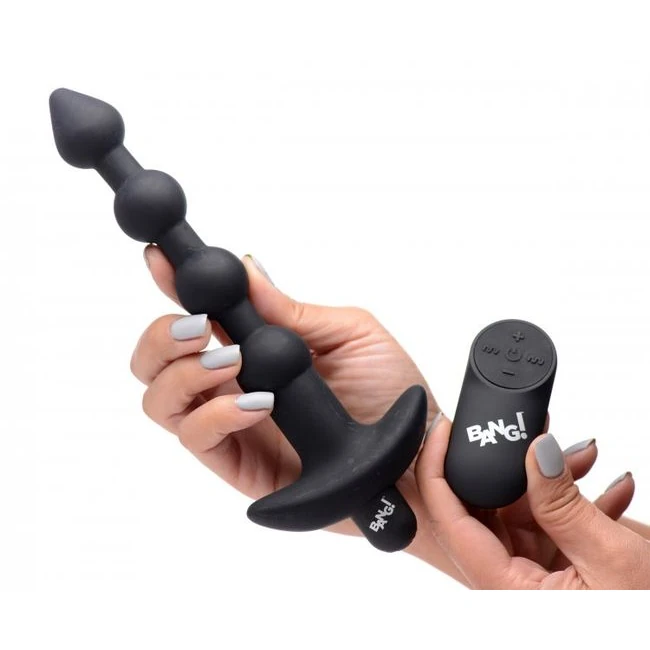 Bang! Vibrating Silicone Anal Beads & Remote - Specifications & Materials
