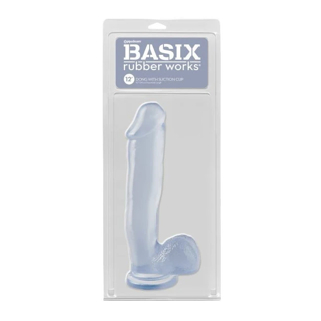 BASIX RUBBER WORKS 12IN DONG W/SUCTION - Shape & Texture
