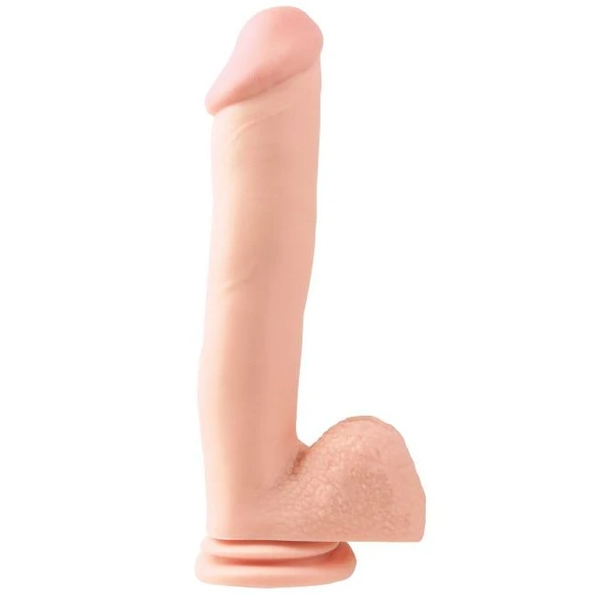 Basix Rubber Works 12in Dong W/suction Flesh - Shape & Texture
