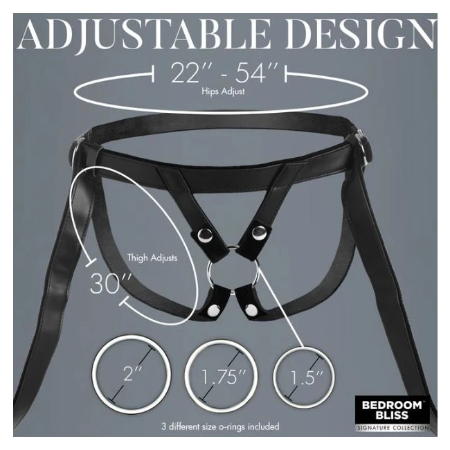 Bb Velvet Kiss Strap on Harness - Size & Fit
