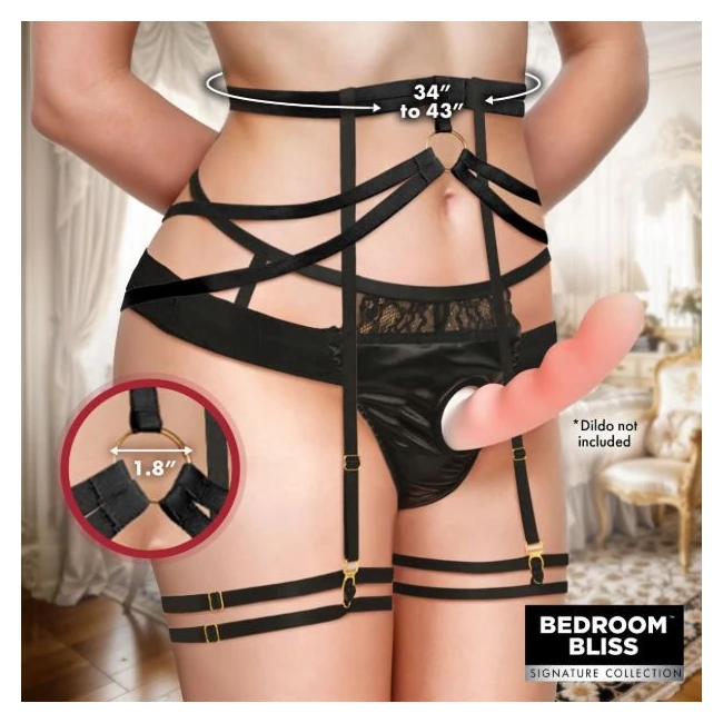 Bedroom Bliss Belle Strap-on Harness & Garter - Size, Fit and Color Options