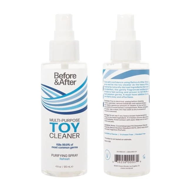 Before & After Toy Cleaner Spray - A 4 oz bottle built for travel