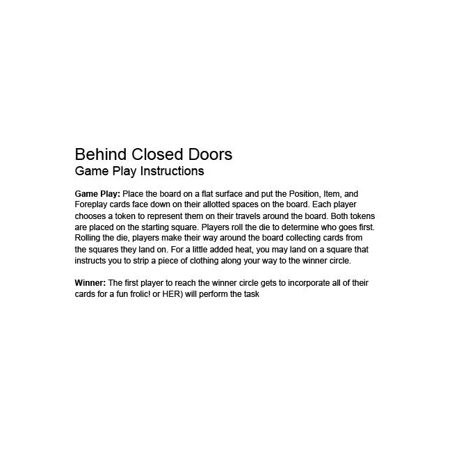 Behind Closed Doors Game - Cards That Drive Each Round