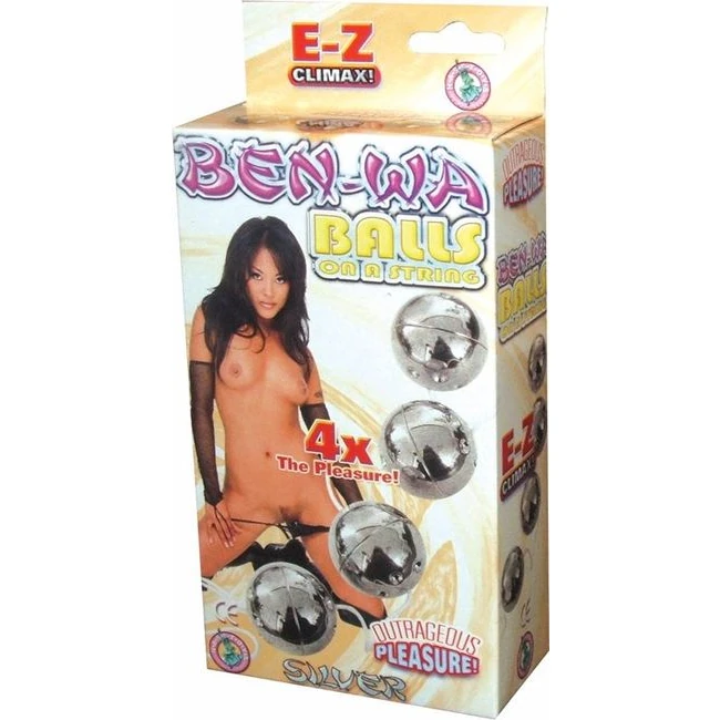 Ben Wa Balls on a String Silver - Overview