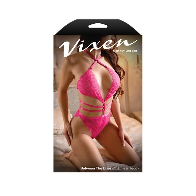 Between the Lines Crotchless Teddy - Fabric & Feel