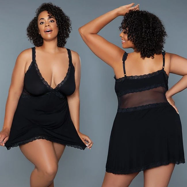 Bewicked Alexi Slip-Black - Fabric & Feel