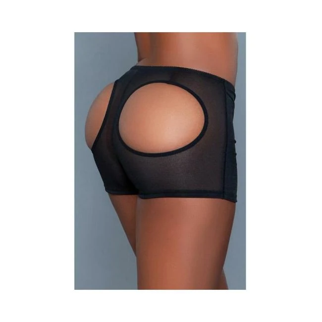 Bewicked Butt Booster Boyshort Black - Fabric & Feel