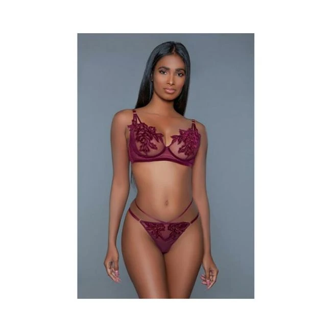 Bewicked Evangeline Set Burgundy - Fabric & Feel
