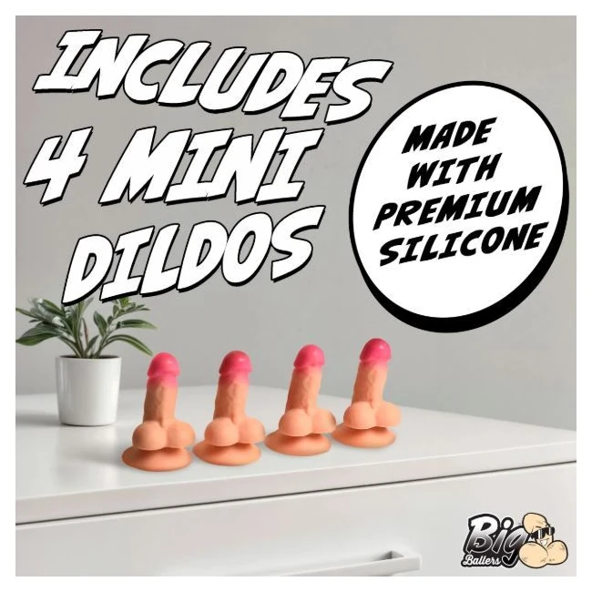 Big 4 Pk Suction Snap-on Peckers - Material Feel & Safety