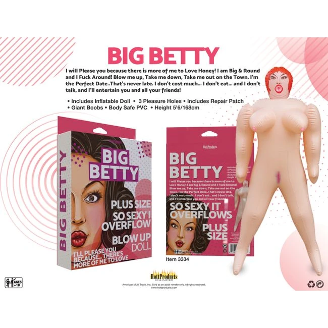Big Betty Inflatable Love Doll - Key Details