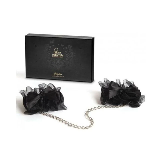 Bijoux Indiscrets Frou Frou Satin & Organza Cuffs - Hardware & Fasteners