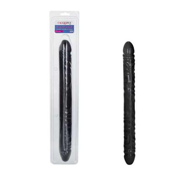 Black Jack Veined Double Dong - Experience Dual Pleasure with the Black Jack Veined Double Dong