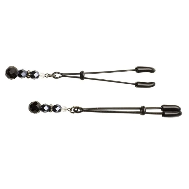 Black Tweezer Clamp Black W/beads - Additional Details