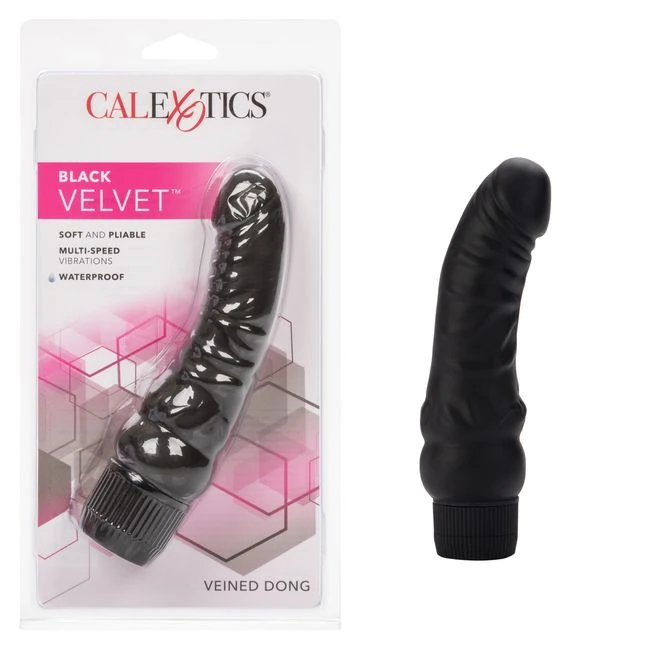 Black Velvet 6.25in Veined Dong - Experience the Realistic Feel of the Black Velvet 6.25in Veined Dong