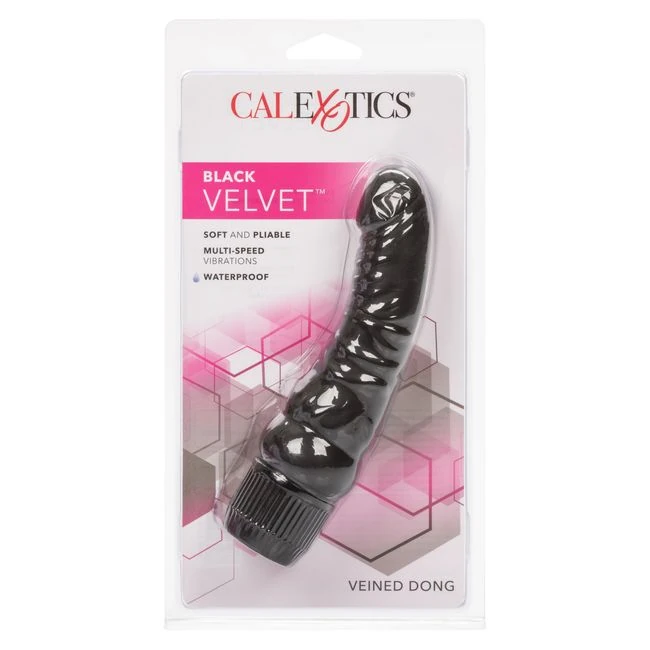 Black Velvet 6.25in Veined Dong - How It Feels