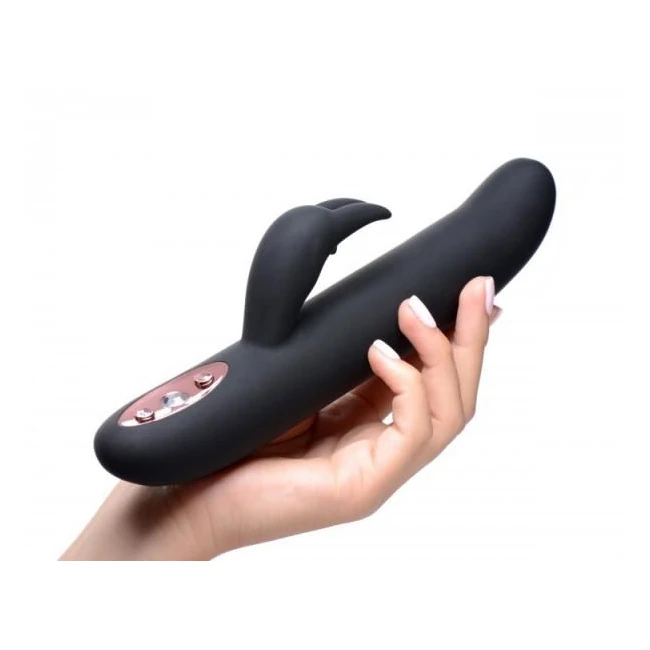 Bling Bunny 10x Flexing Silicone Rabbit Vibrator Black - How It Feels