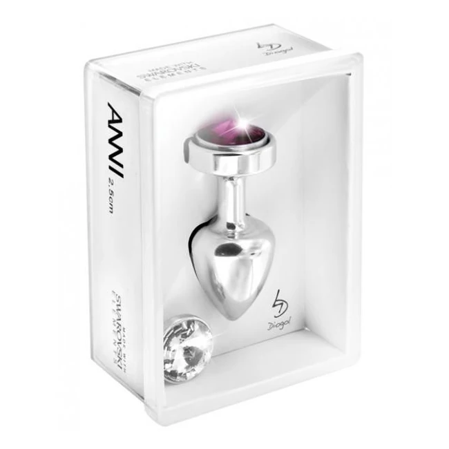 Bling Diogol Anni Butt Plug Magnetic Stone Clear Red - Shape & Comfort