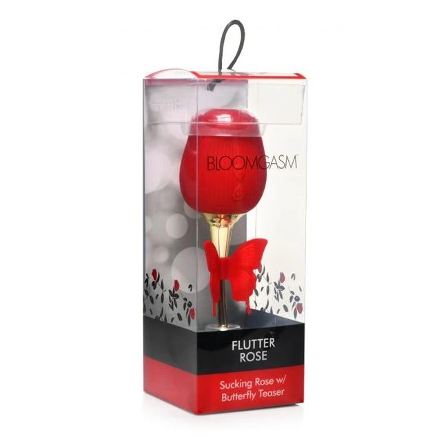 Bloomgasm Flutter Sucking Rose W/ Butterfly Teaser - Vibration Modes & Air-Stim Technology
