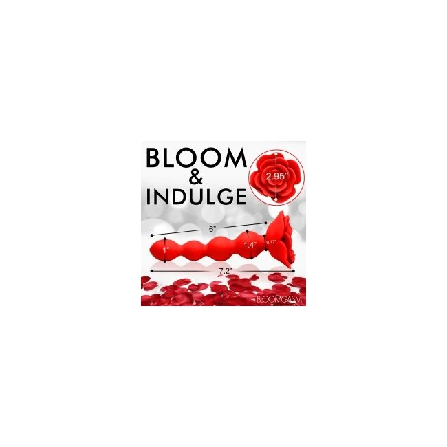 Bloomgasm Rose Twirl Vibrating & Rotating 10x Anal Beads - Power & Performance