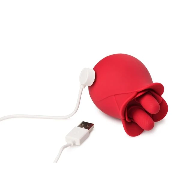 Bloomgasm the Rose Fondle 10x Massaging Rose Clit Stimulator - Vibration Modes and Settings