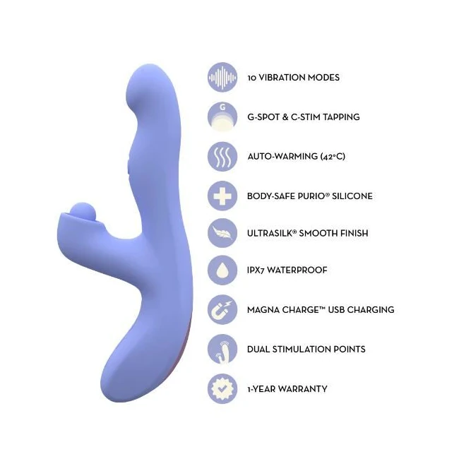 Blush Simone Tapping Rabbit Blue - Experience Unmatched Pleasure with the Blush Simone Tapping Rabbit