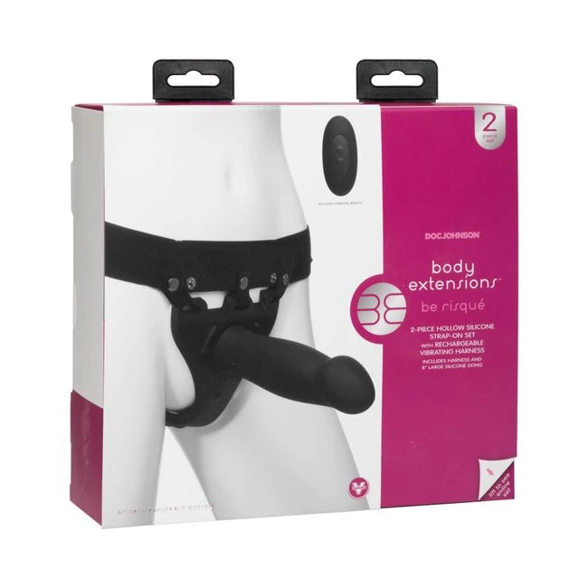 Body Extensions Be Risque Vibrating Hollow Strap on Set O/s - Material Feel & Safety