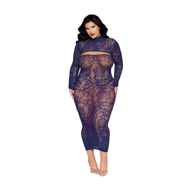 Bodystocking Gown & Shrug Eclipse - Seamless Stretch Against the Skin