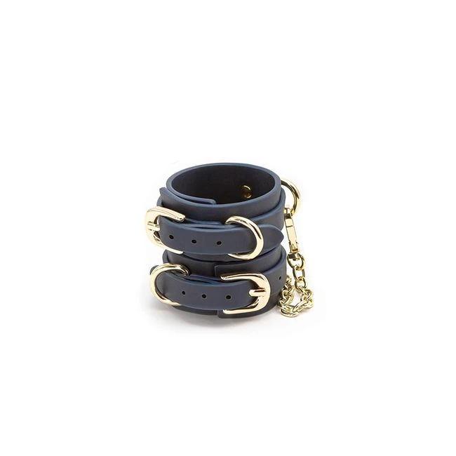 Bondage Couture Wrist Cuffs - Matte Finish and Metal Hardware