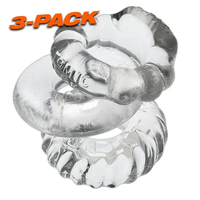 Bonemaker 3pk Cockring Set Clear - Key Details