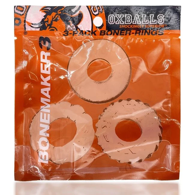 Bonemaker 3pk Cockring Set Clear - What Stands Out